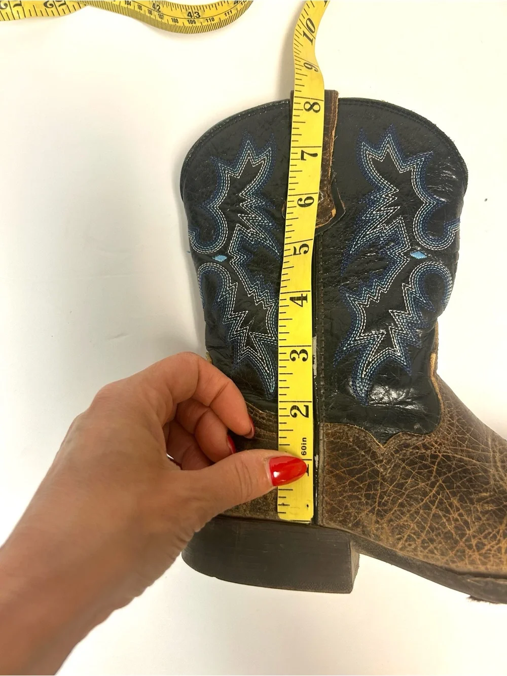Ariat Tombstone Western Boot Youth Kids Size 3.5 Earth Brown Leather Square Toe